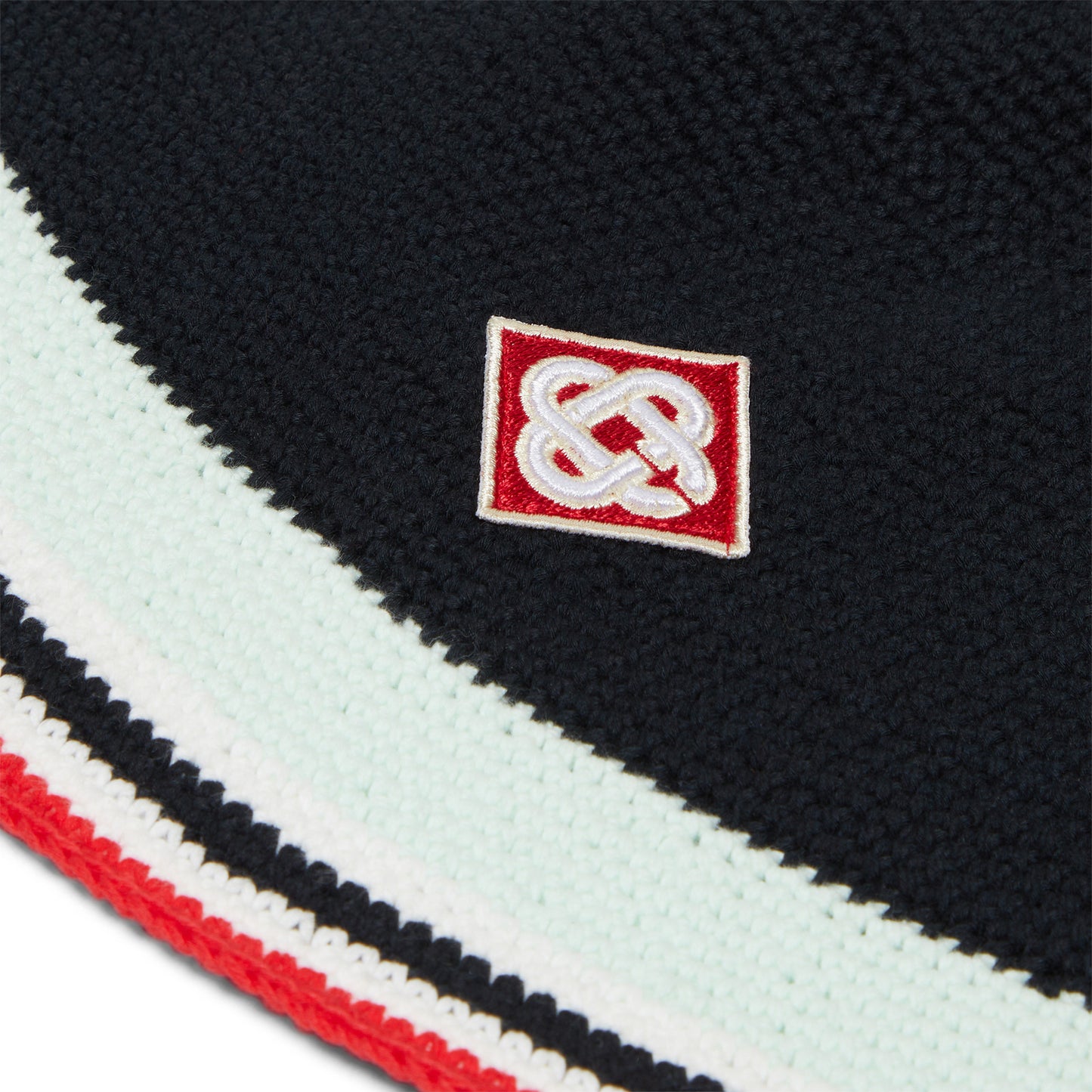Casablanca Stripe Crochet Hat (Black)