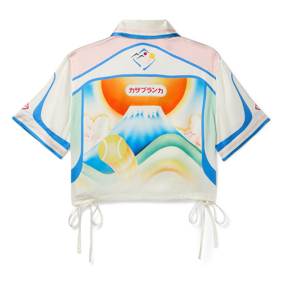 Casablanca Fuji Dream Satin Crop Shirt (White)