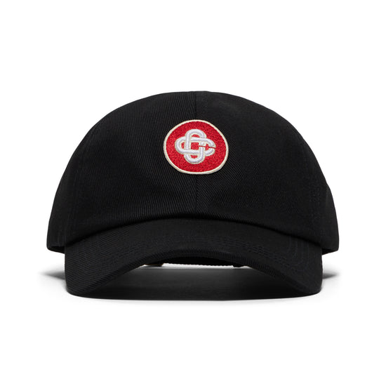 Casablanca Logo Round Embroidered Patch Cap (Black)