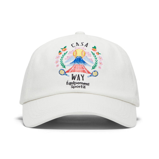 Casablanca Casa Way Mountain Embroidered Cap (White)