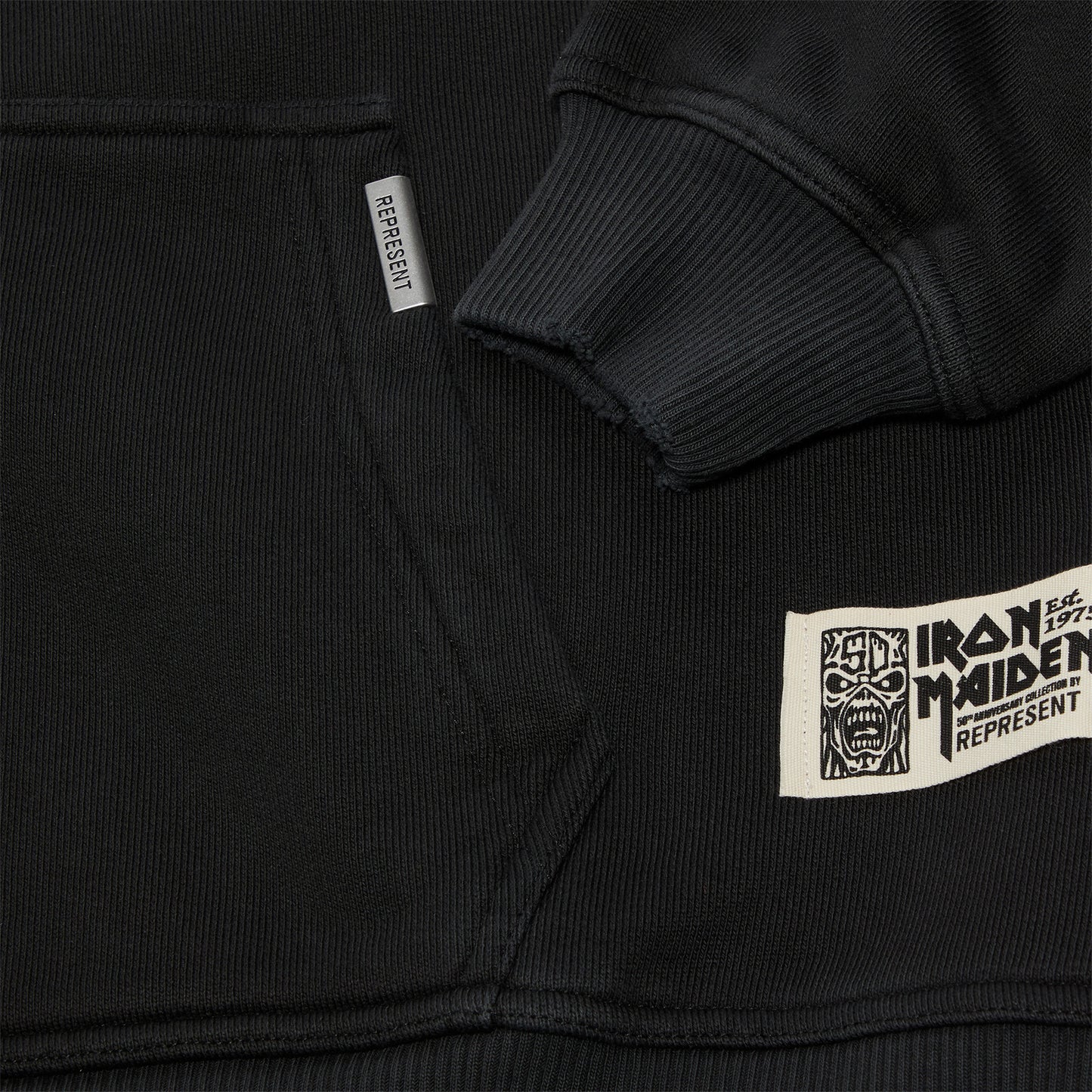 REPRESENT Iron Maiden Anniversary Zip Hoodie (Stained Black)