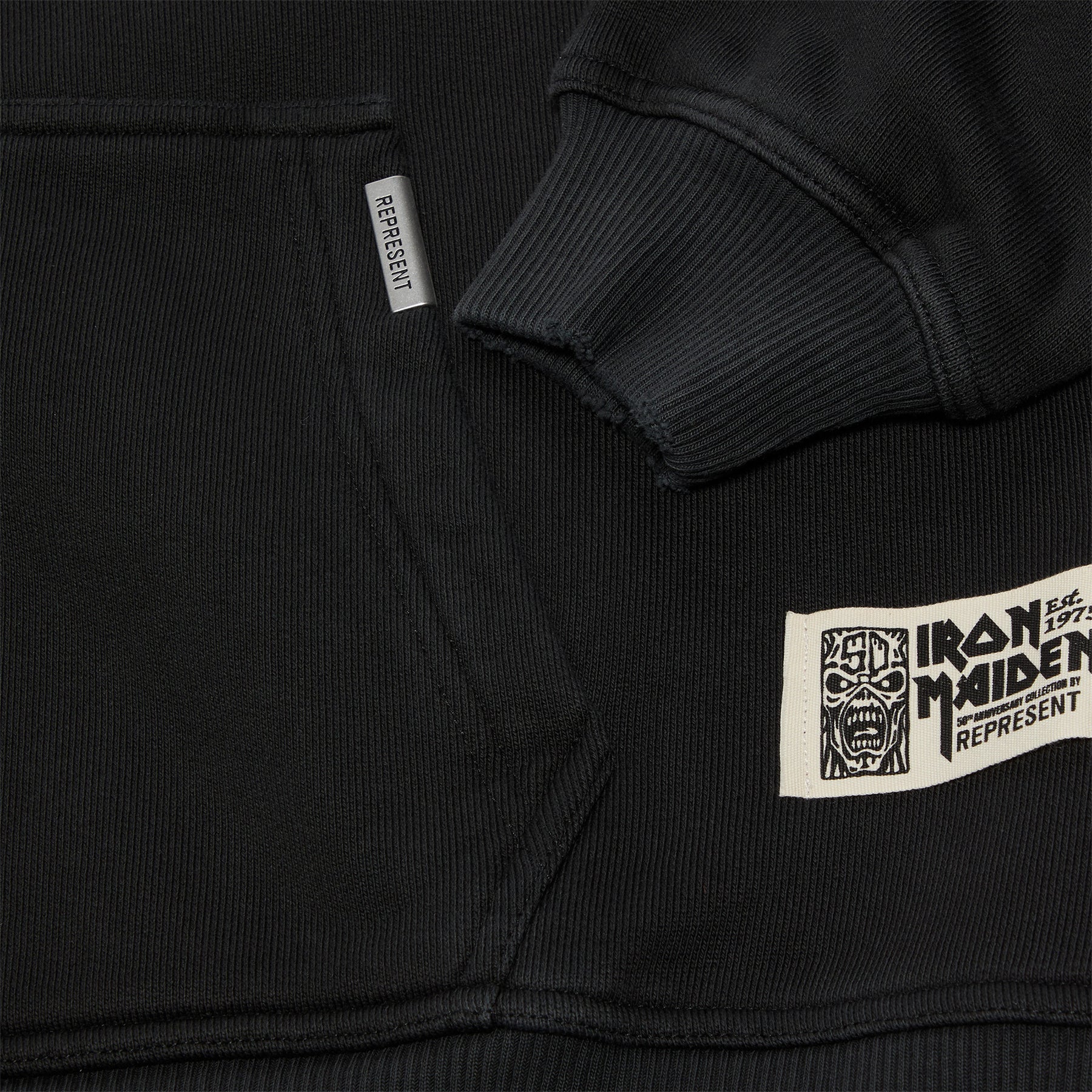REPRESENT Iron Maiden Anniversary Zip Hoodie (Stained black)