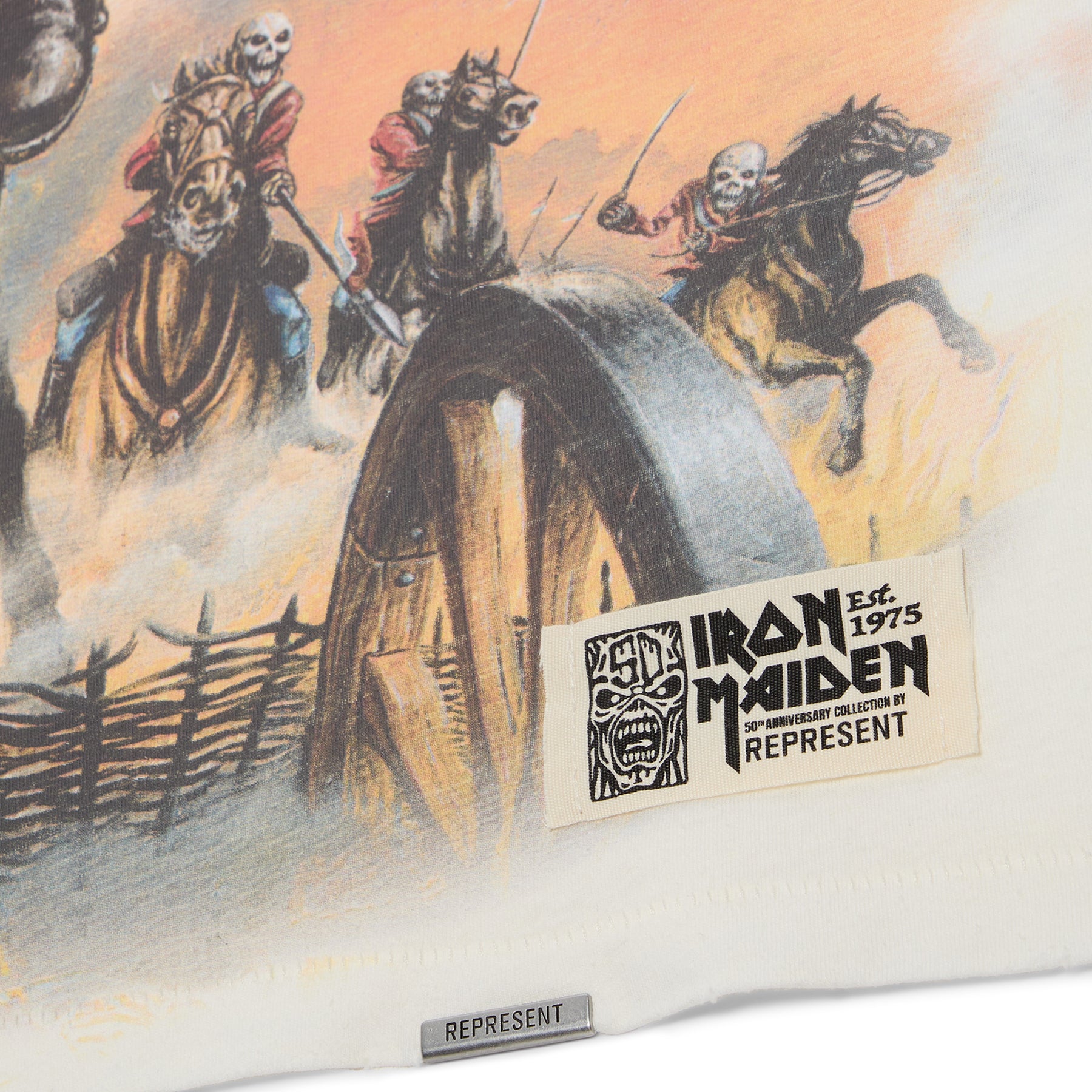 REPRESENT x Iron Maiden Steed T-Shirt (Flat white)