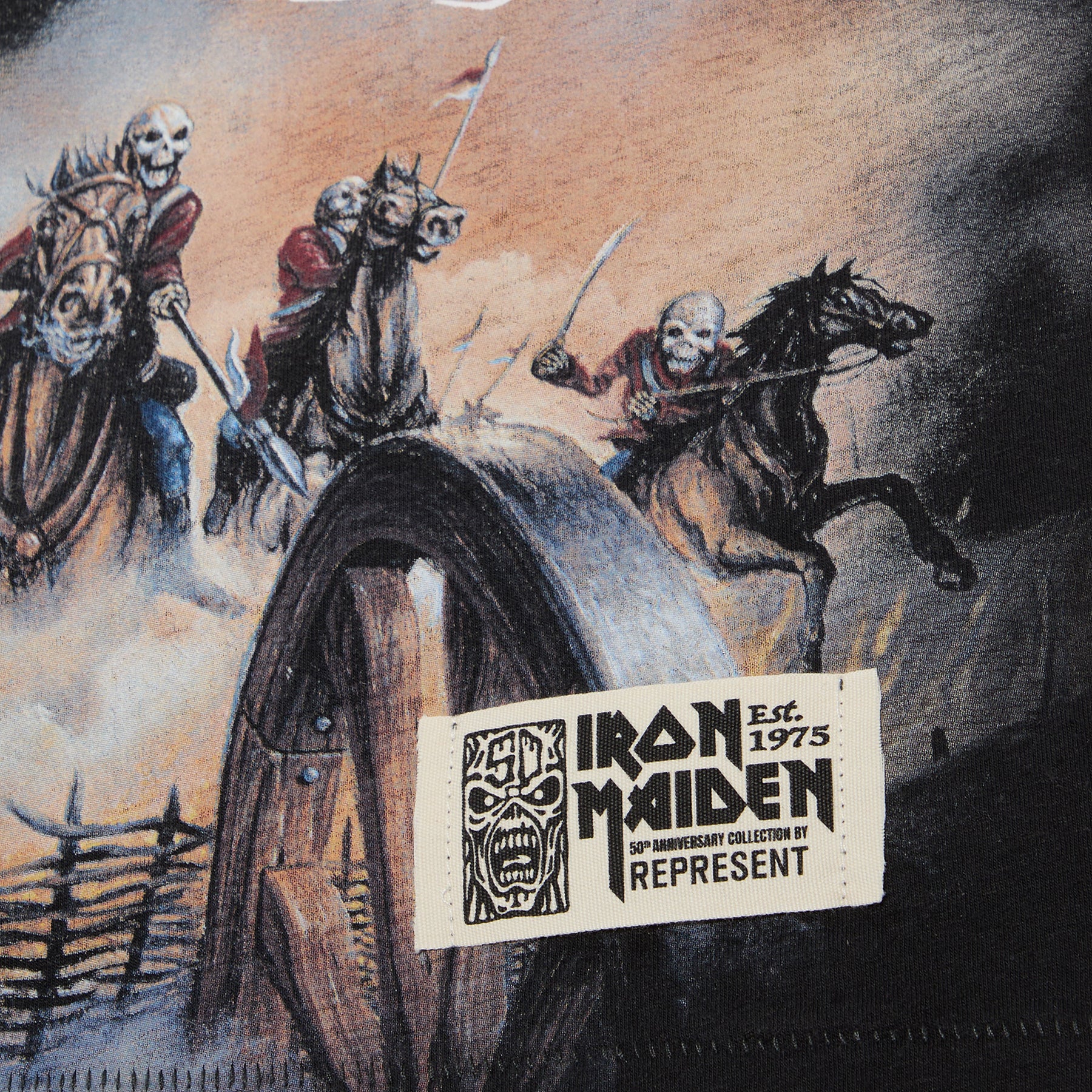 REPRESENT x Iron Maiden Steed T-Shirt (Stained black)