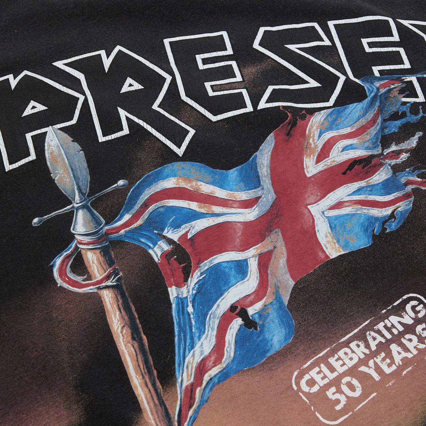 REPRESENT x Iron Maiden Steed T-Shirt (Stained Black)