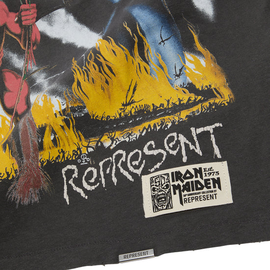 REPRESENT x Iron Maiden Number of The Beast Long Sleeve T-Shirt (Sunfade Grey)