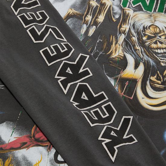 REPRESENT x Iron Maiden Number of The Beast Long Sleeve T-Shirt (Sunfade Grey)