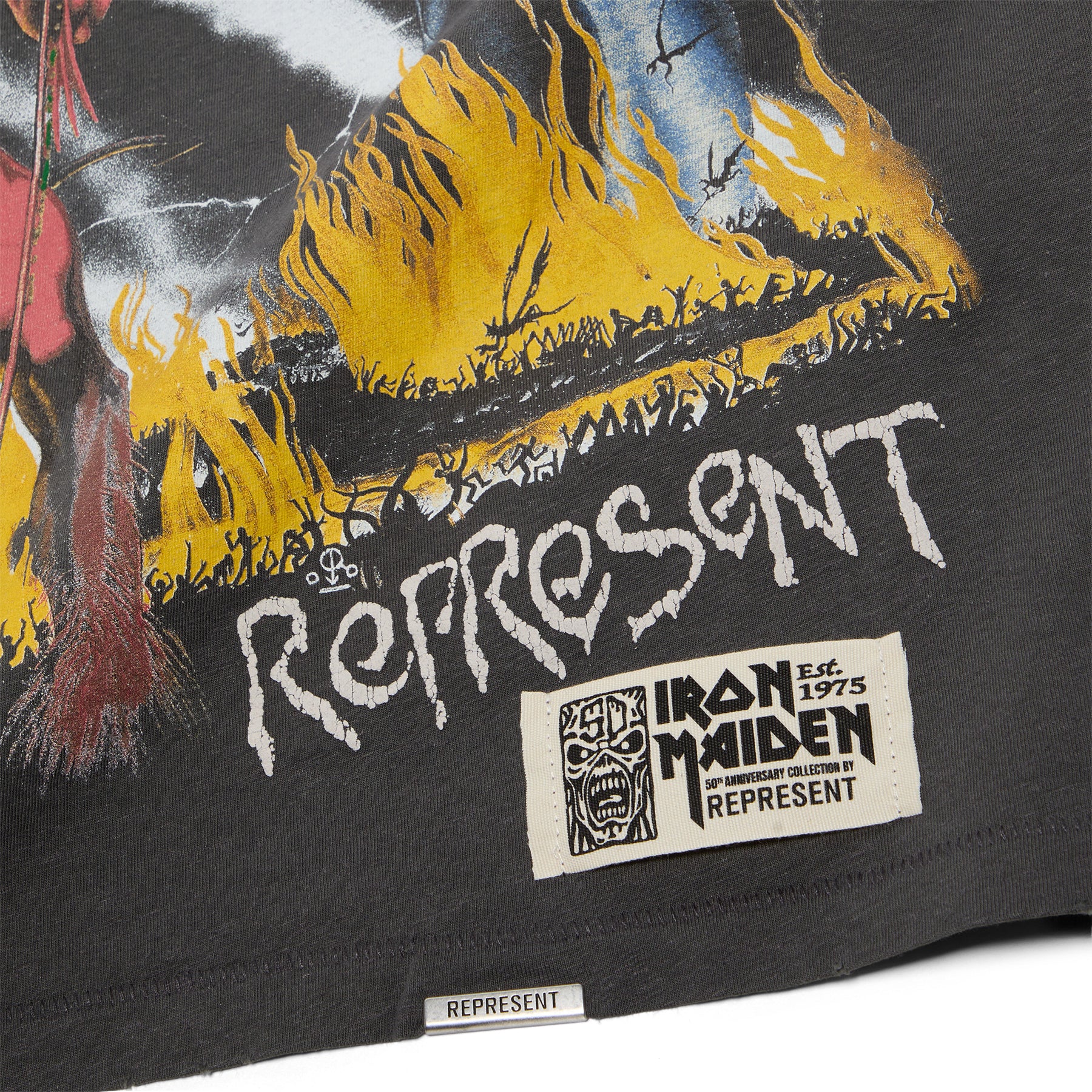 REPRESENT x Iron Maiden Number of Beast T-Shirt (Sunfade grey)