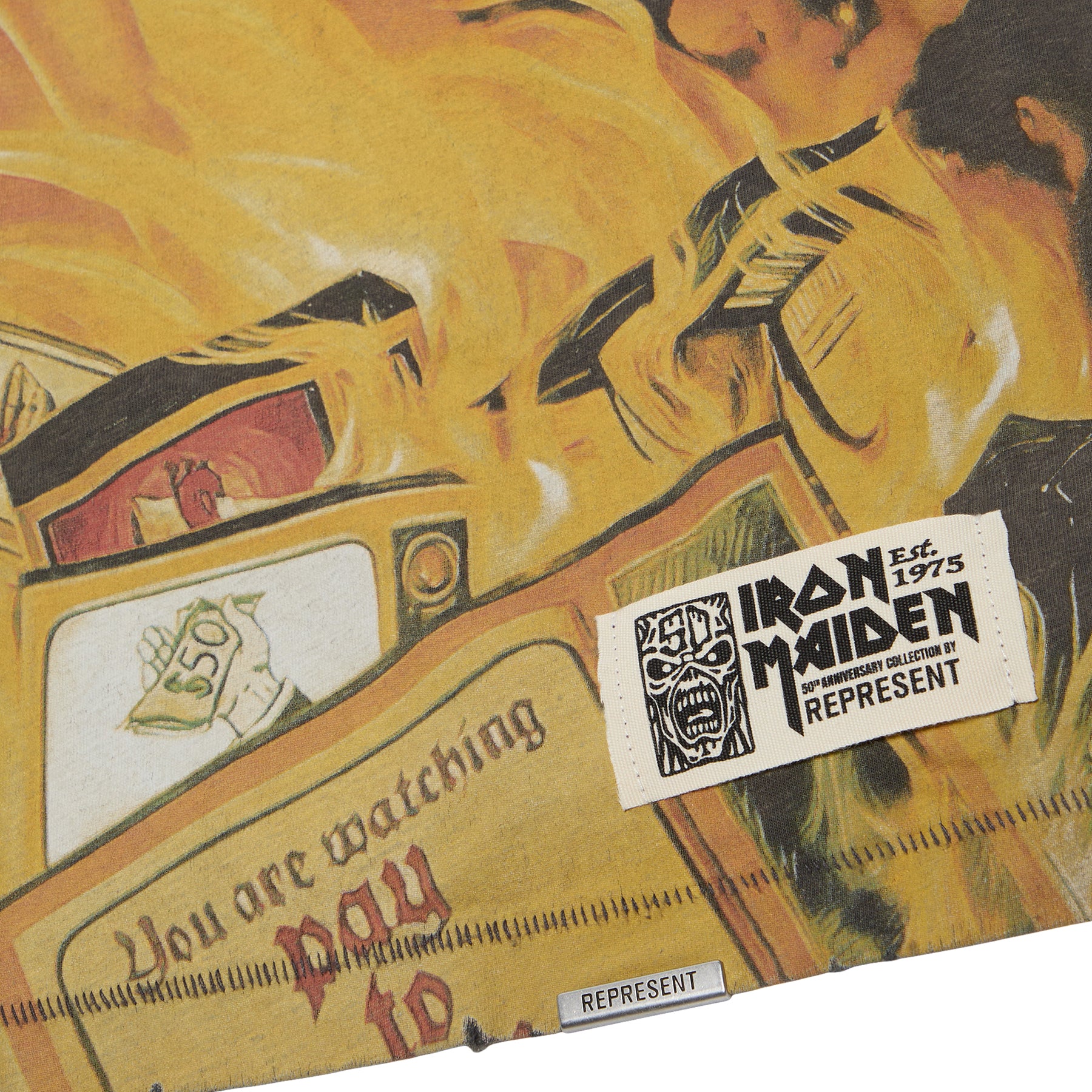 REPRESENT x Iron Maiden Holy Smoke T-Shirt (Sunfade grey)