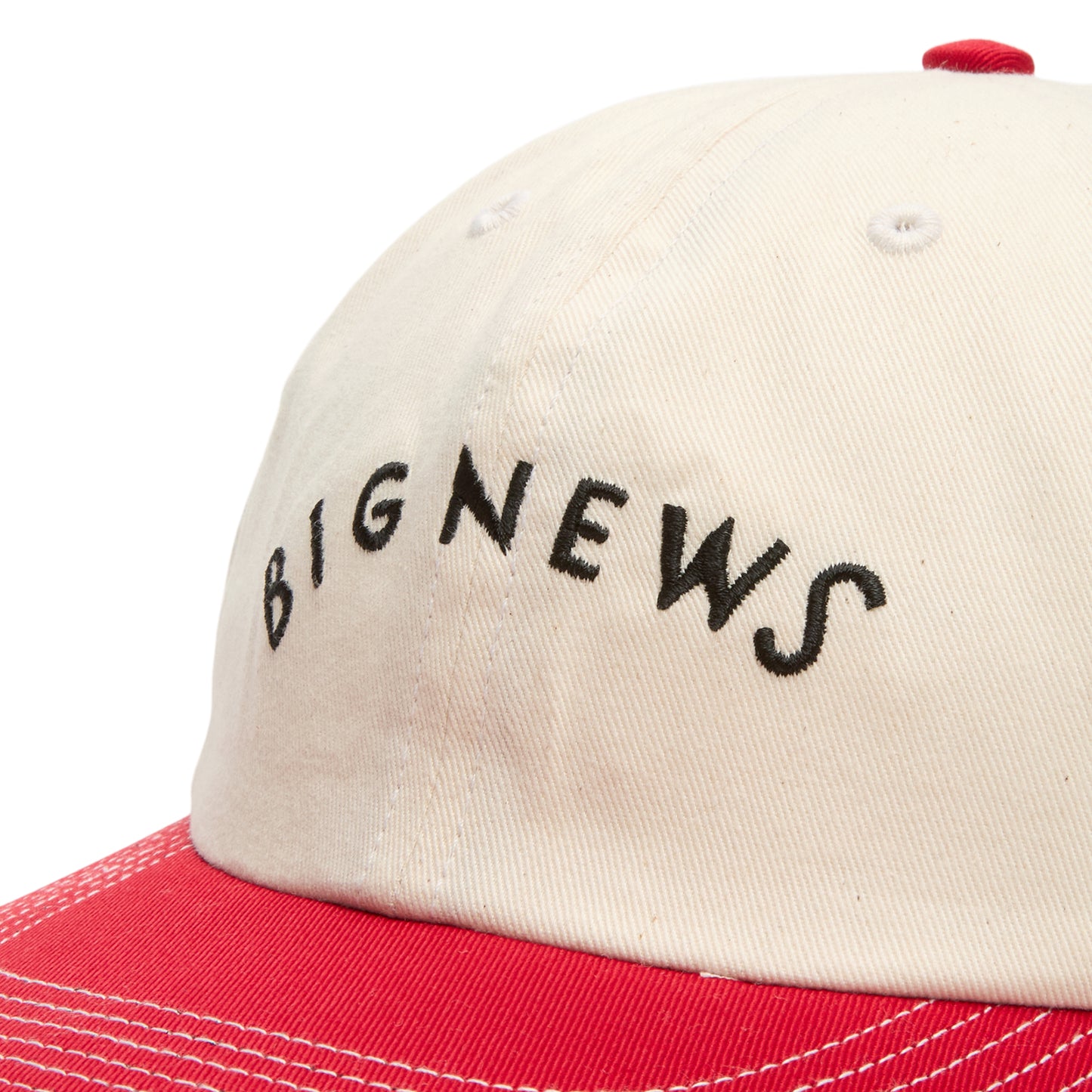 by Parra Big News 6 Panel Hat (Dark red)