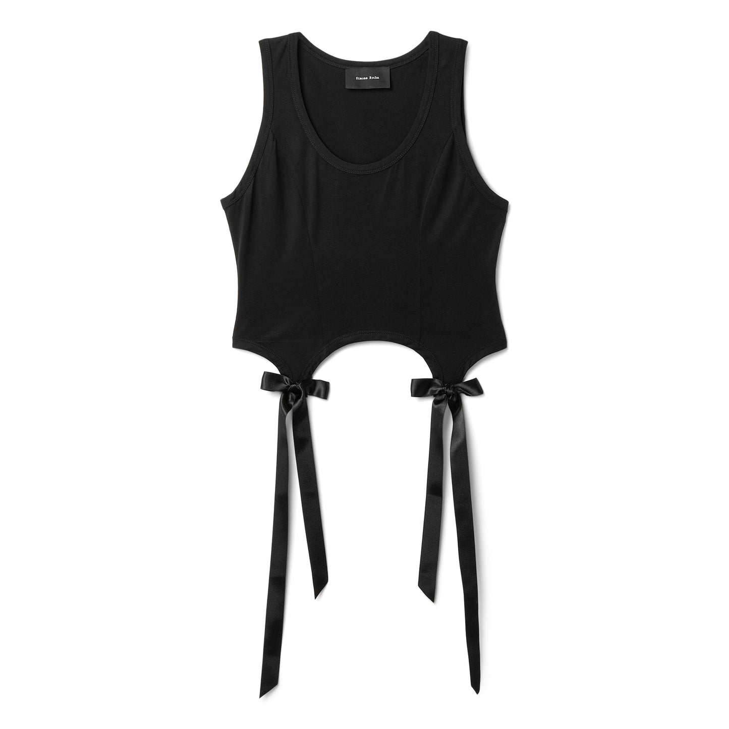 Simone Rocha Bow Tail Easy Tank (Black)