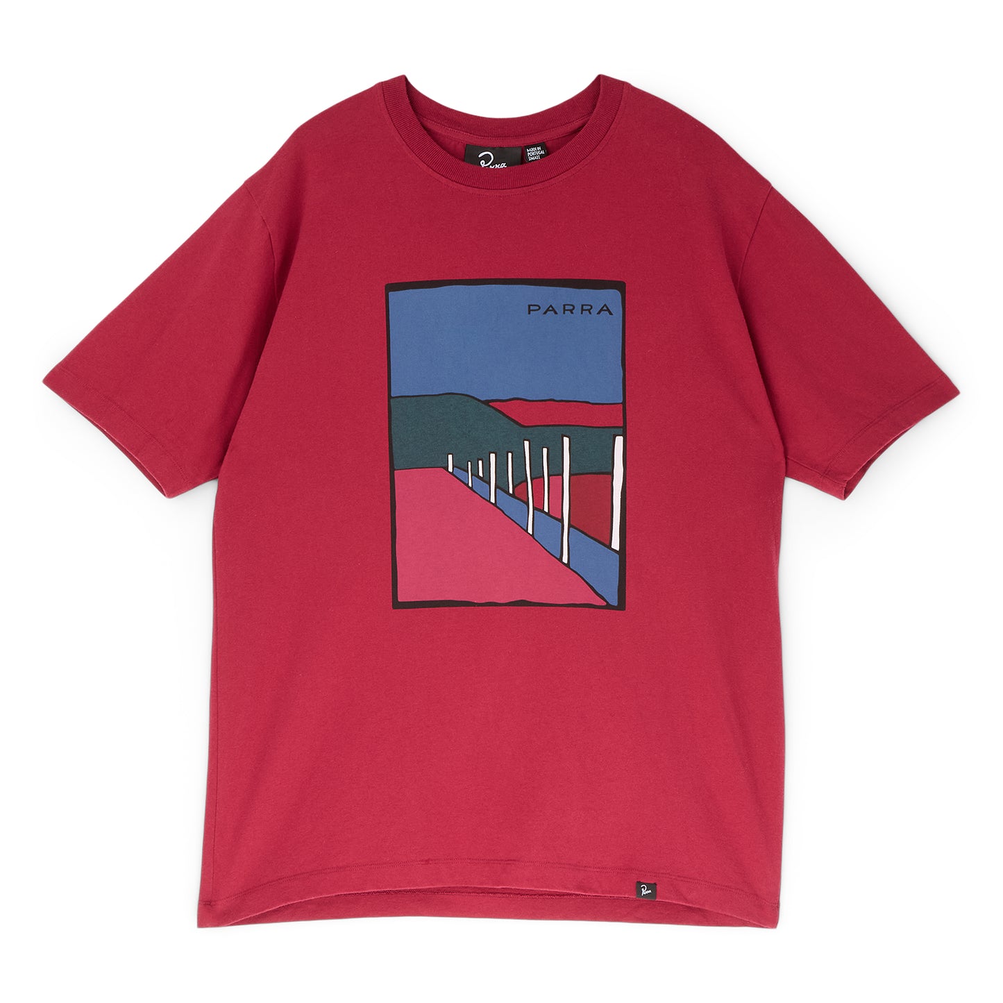 by Parra Beach Parking T-Shirt (Raspberry)