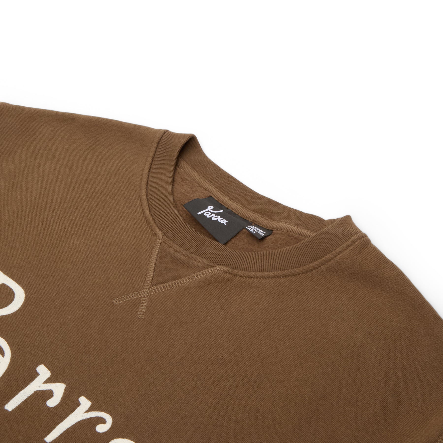 by Parra Weird Trad Logo Crew Neck Sweatshirt (Brown)