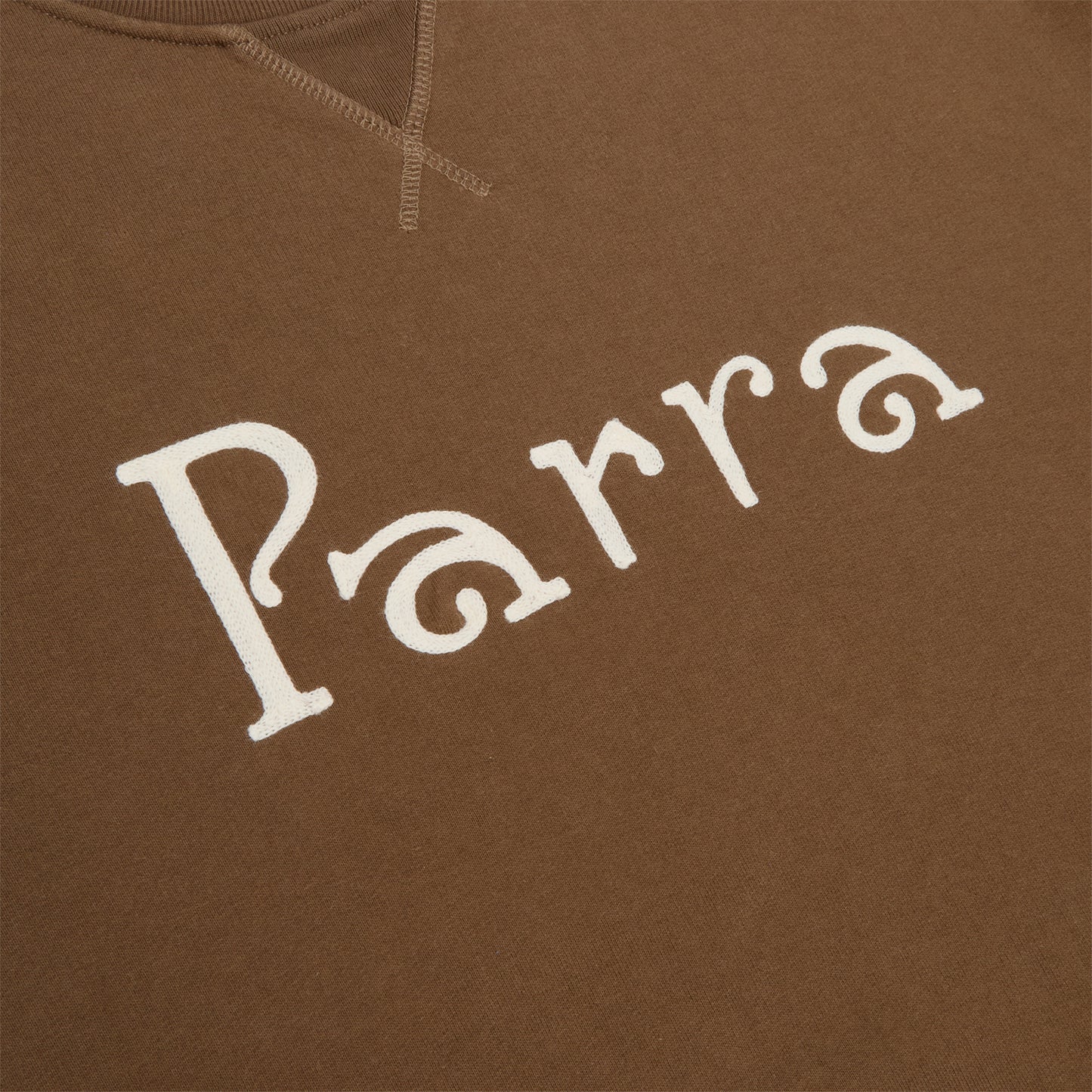 by Parra Weird Trad Logo Crew Neck Sweatshirt (Brown)