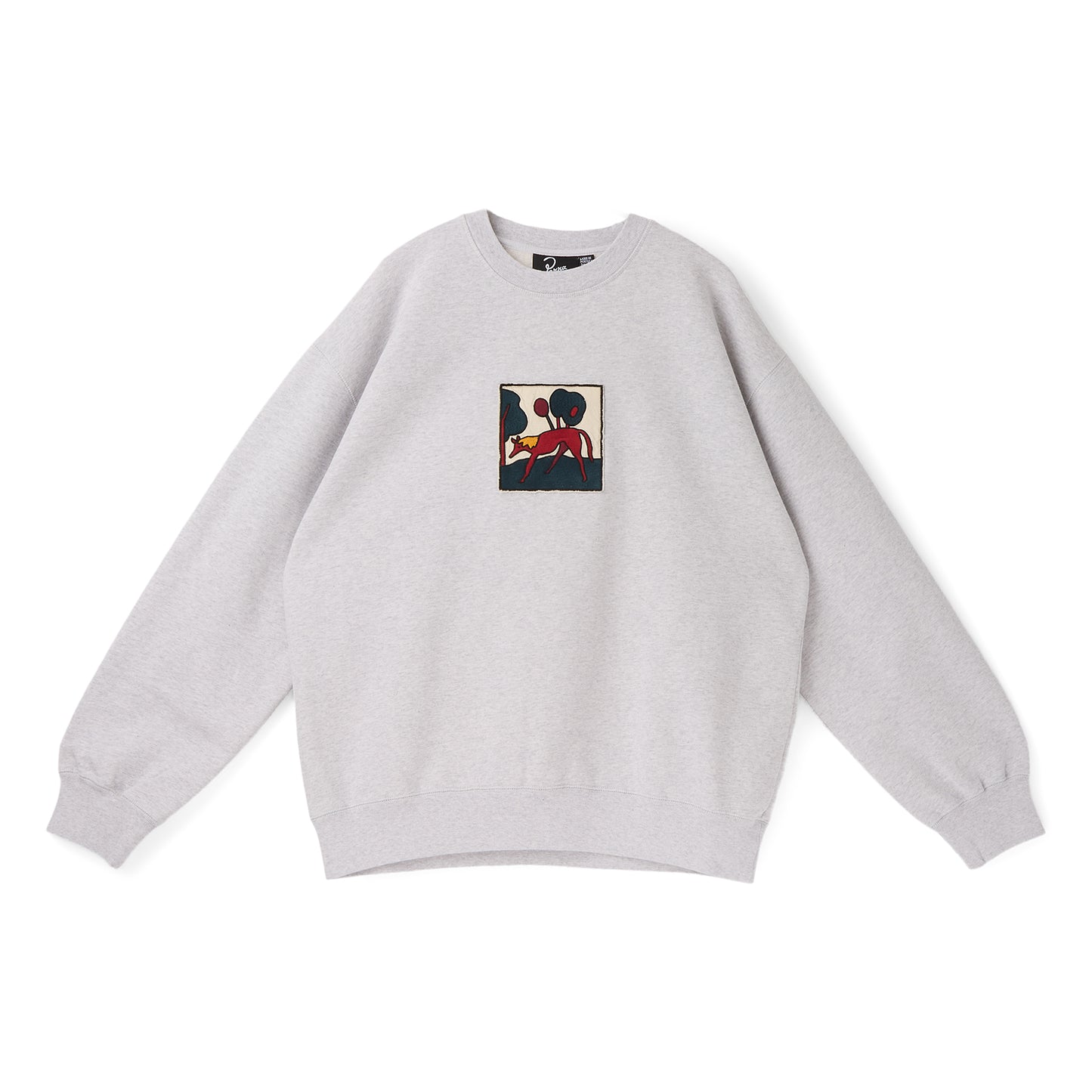 By Parra Long Lost Leg Crew Neck Sweatshirt (Heather Grey)