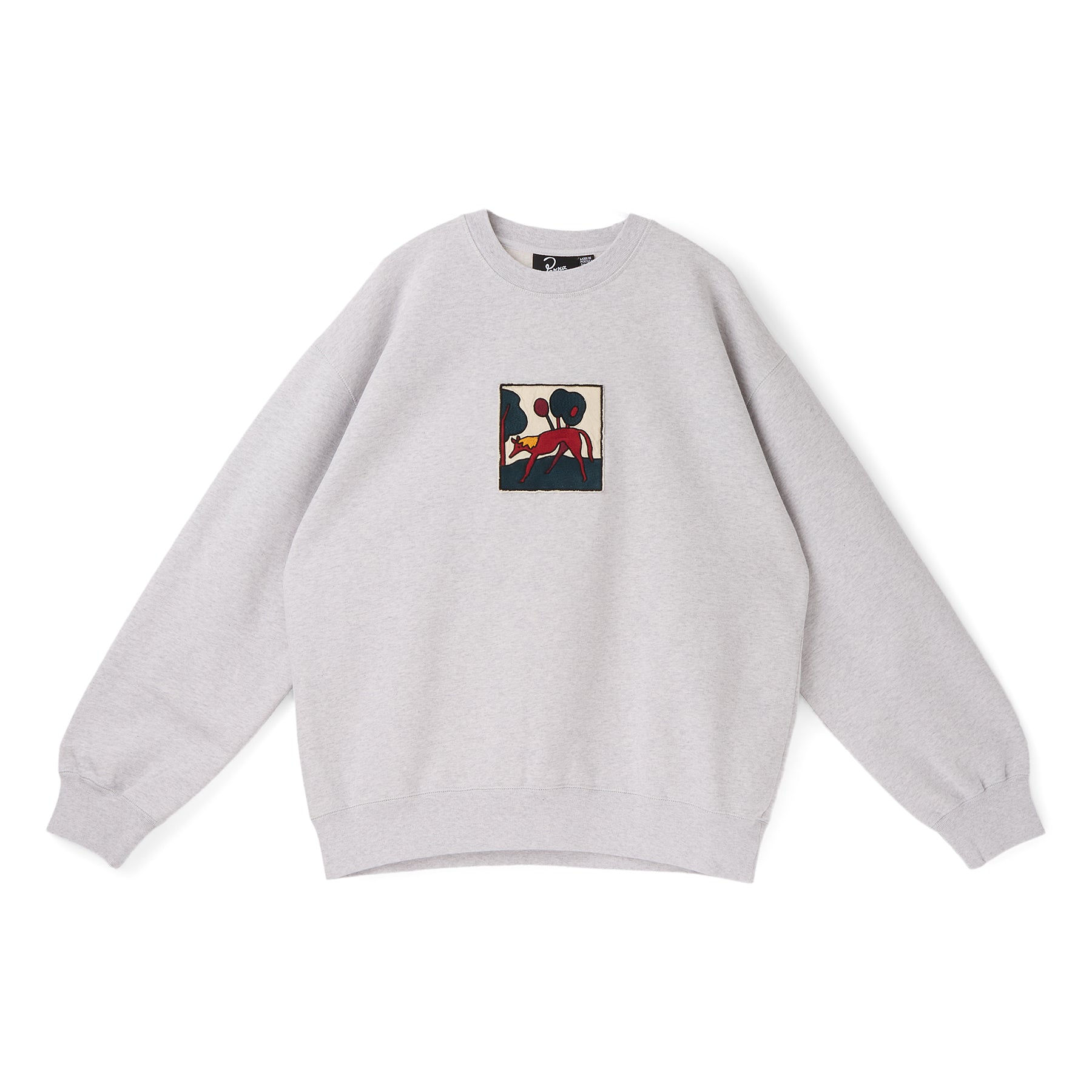 By Parra Long Lost Leg Crew Neck Sweatshirt (Heather Grey)