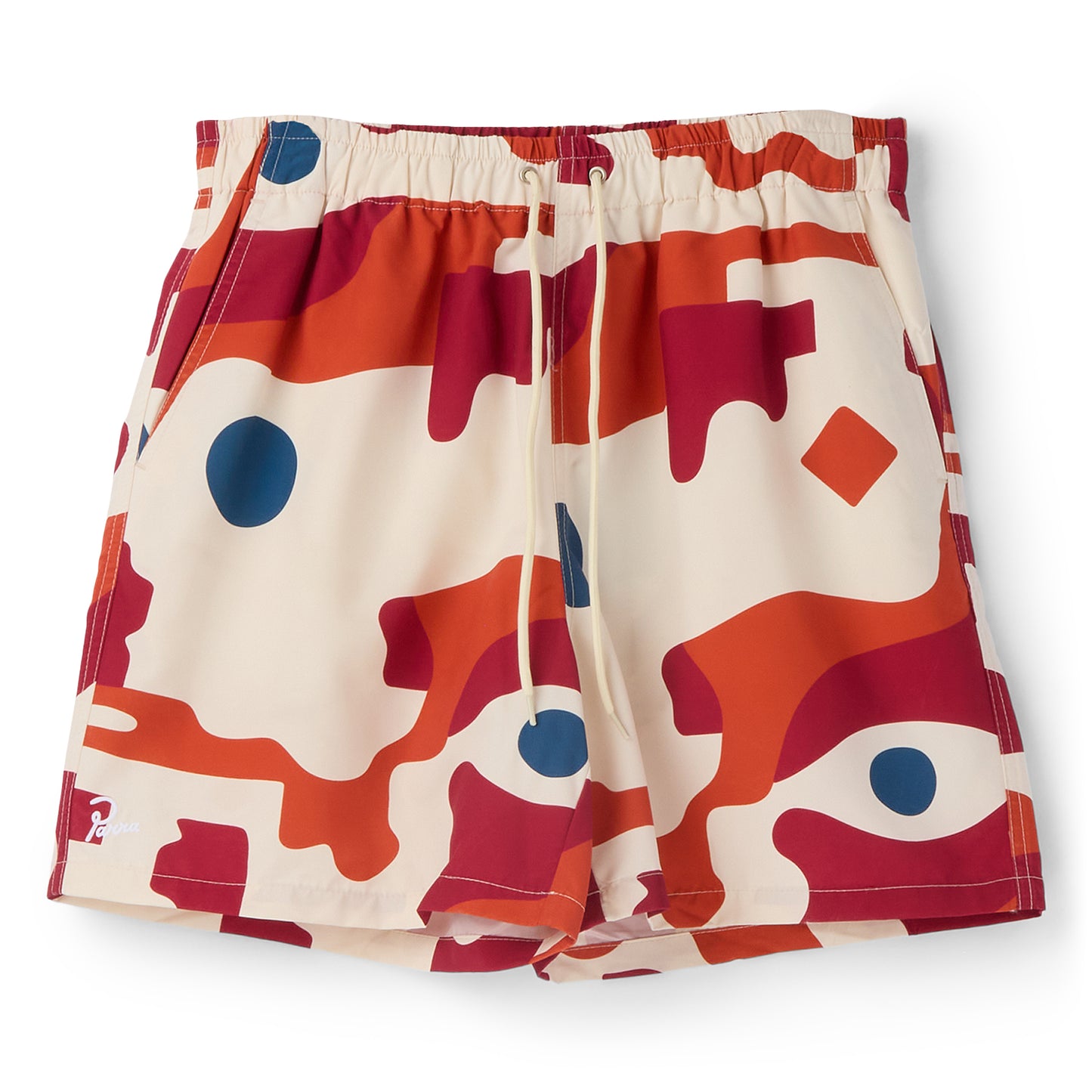 By Parra Abstract Mountain Swim Shorts (Red)