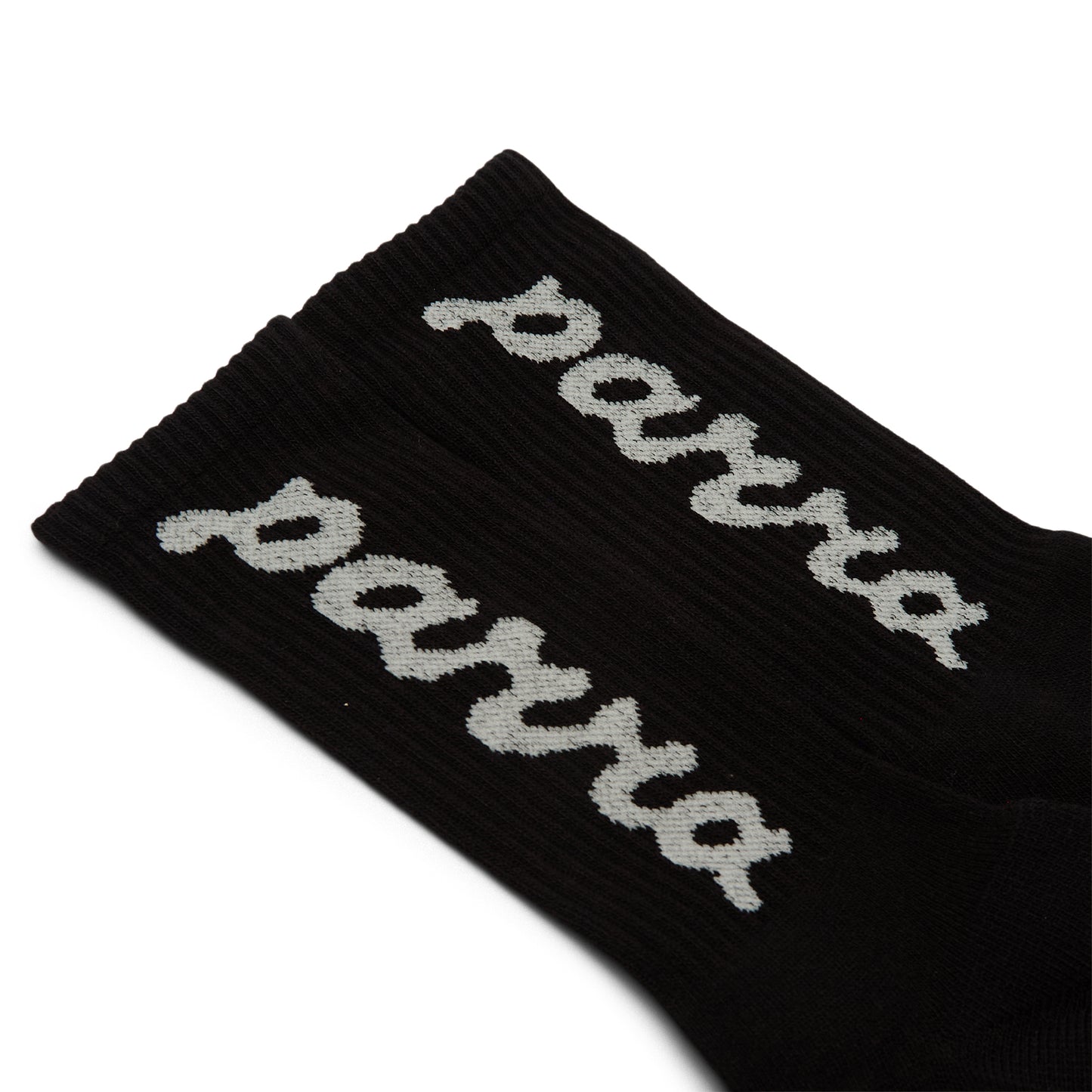 By Parra Lowercase Scriptlogo Crew Socks (Black)