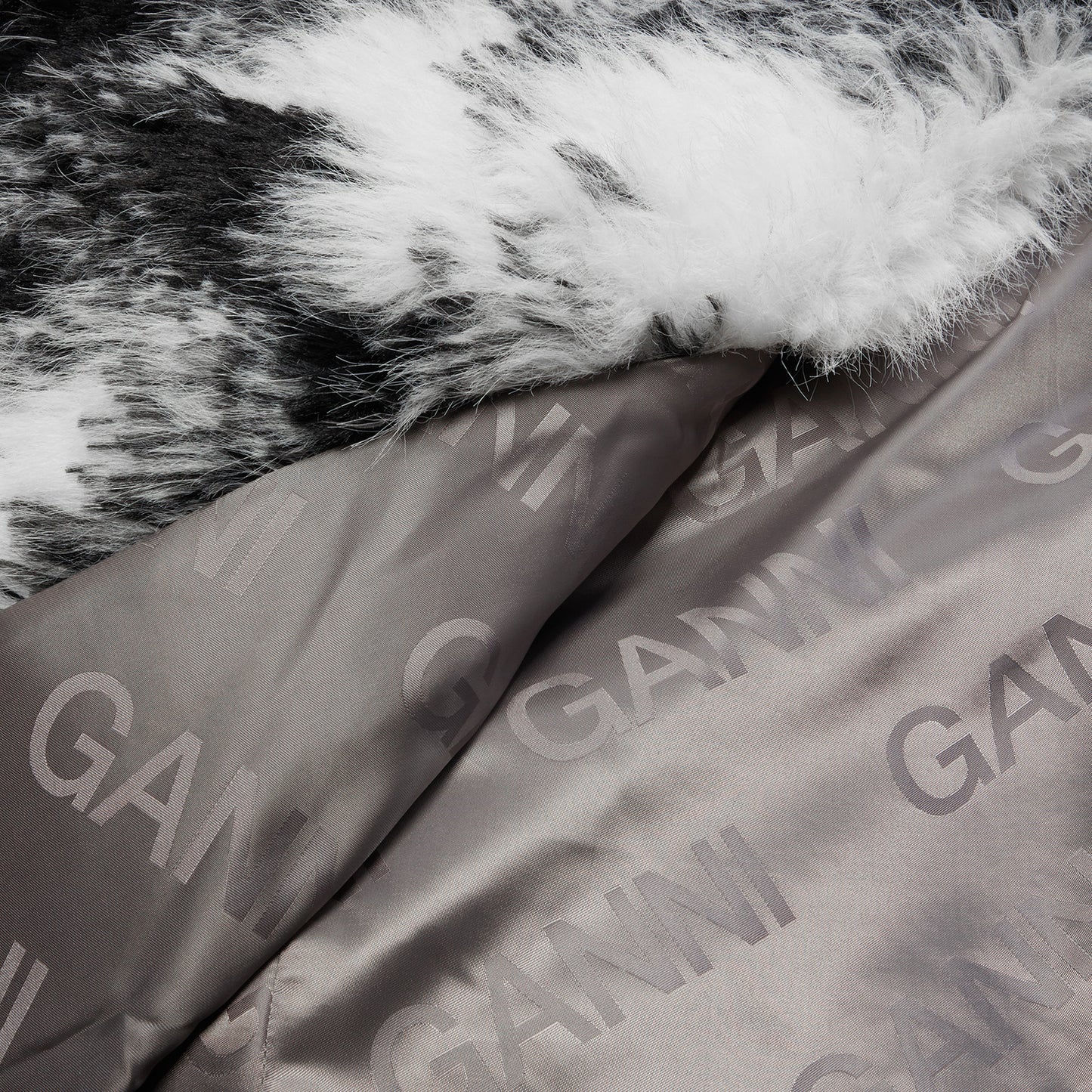 GANNI Faux Fur Coat (Black)