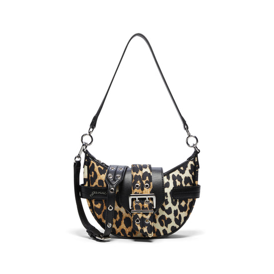 GANNI Small Bucky Crossbody Bag (Leopard)