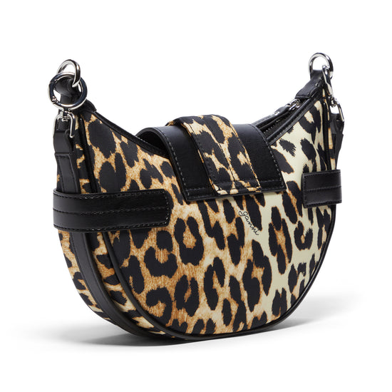 GANNI Small Bucky Crossbody Bag (Leopard)