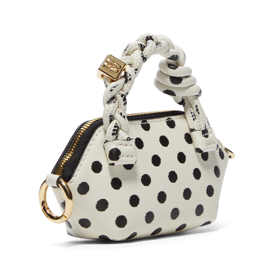 GANNI Polka-Dot Nano Bou Bag (Egret)