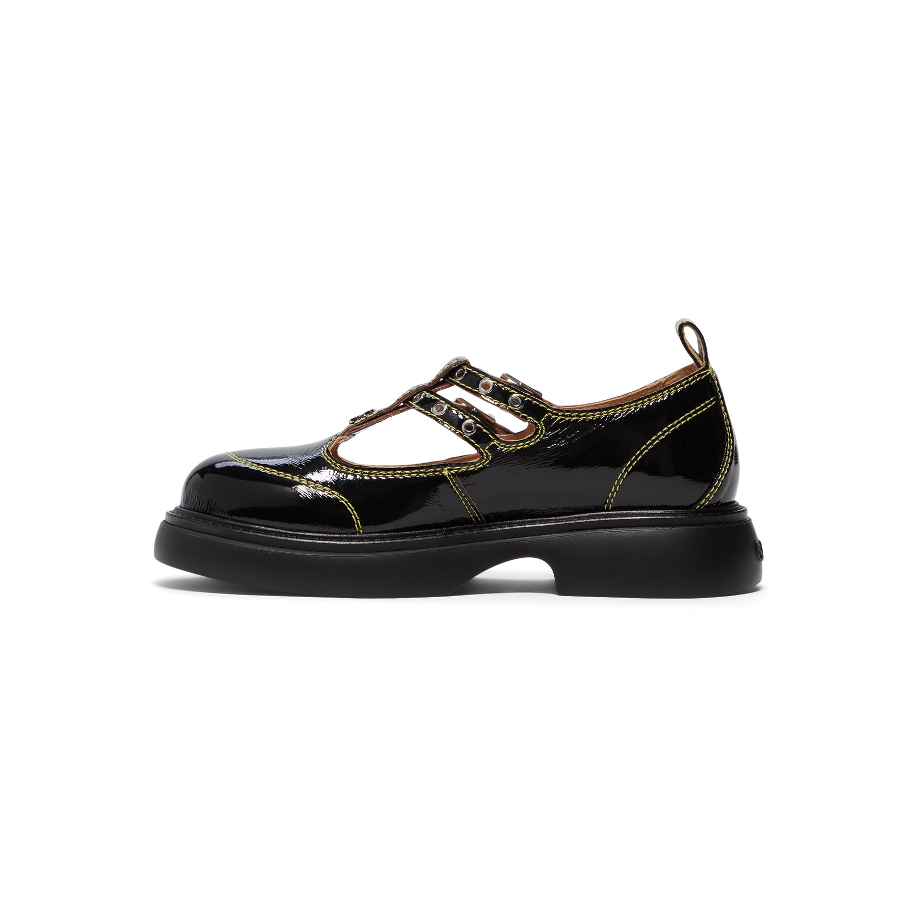 ★Ganni★ Everyday Butterfly Mary Jane Flat Shoes Black Yell MUSINSA | GANNI Everyday Butterfly Mary Jane Flat Shoes