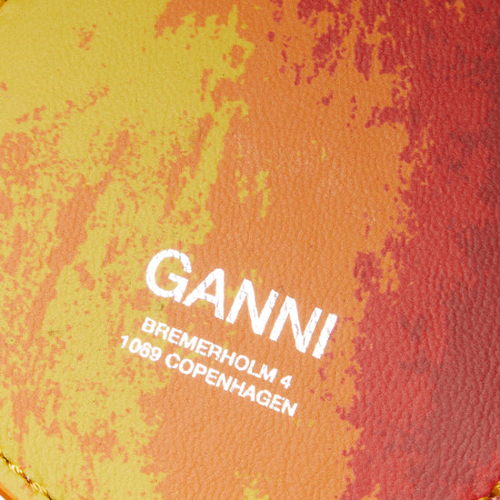 GANNI Apple Coin Purse (Flame Orange)