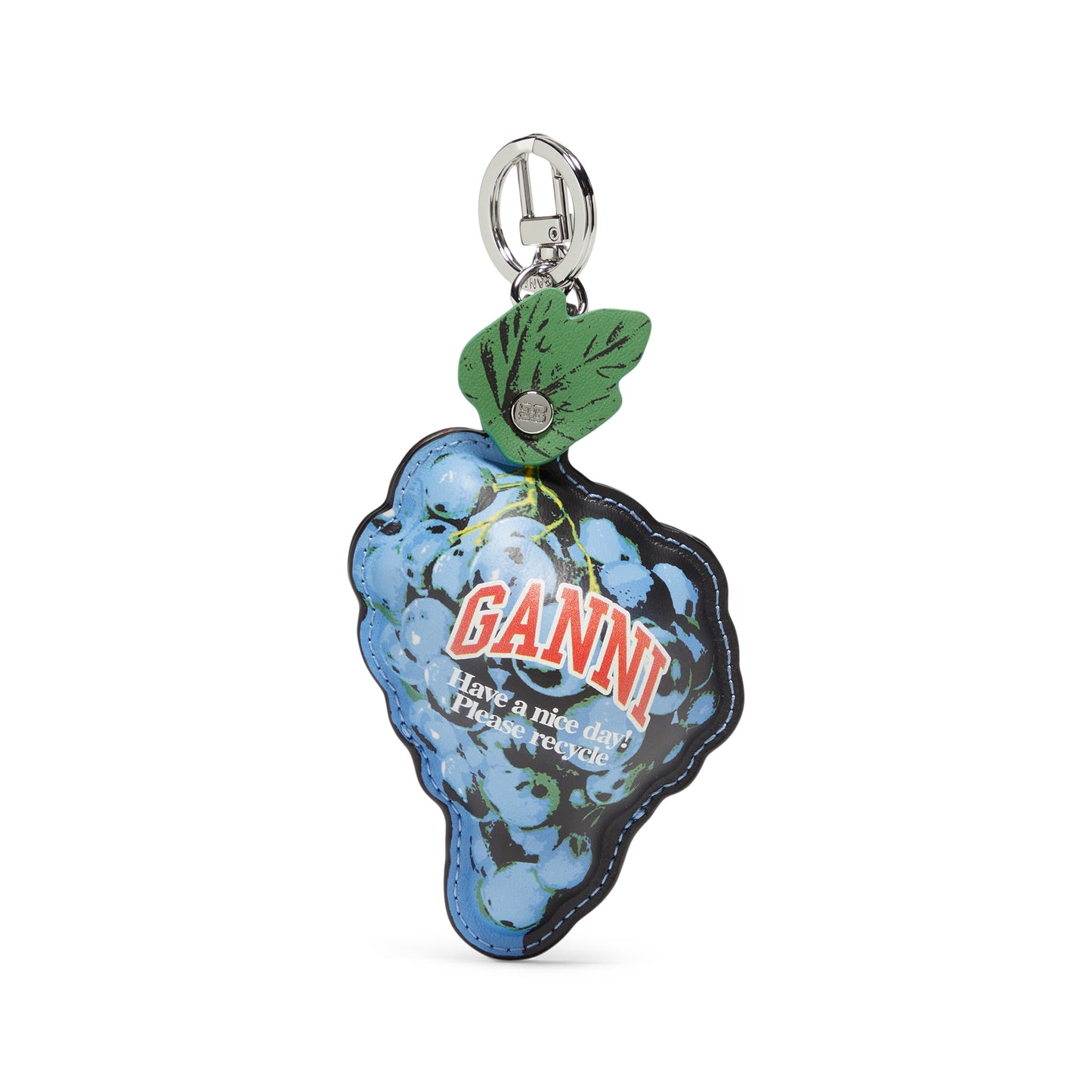 GANNI Grape Coin Purse (Silver Lake Blue)
