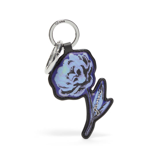 GANNI Flower Keyring (Black)