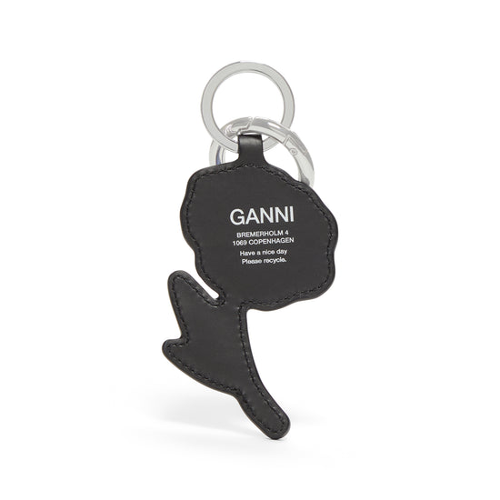 GANNI Flower Keyring (Black)