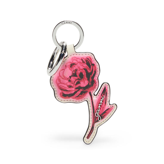 GANNI Flower Keyring (Egret)