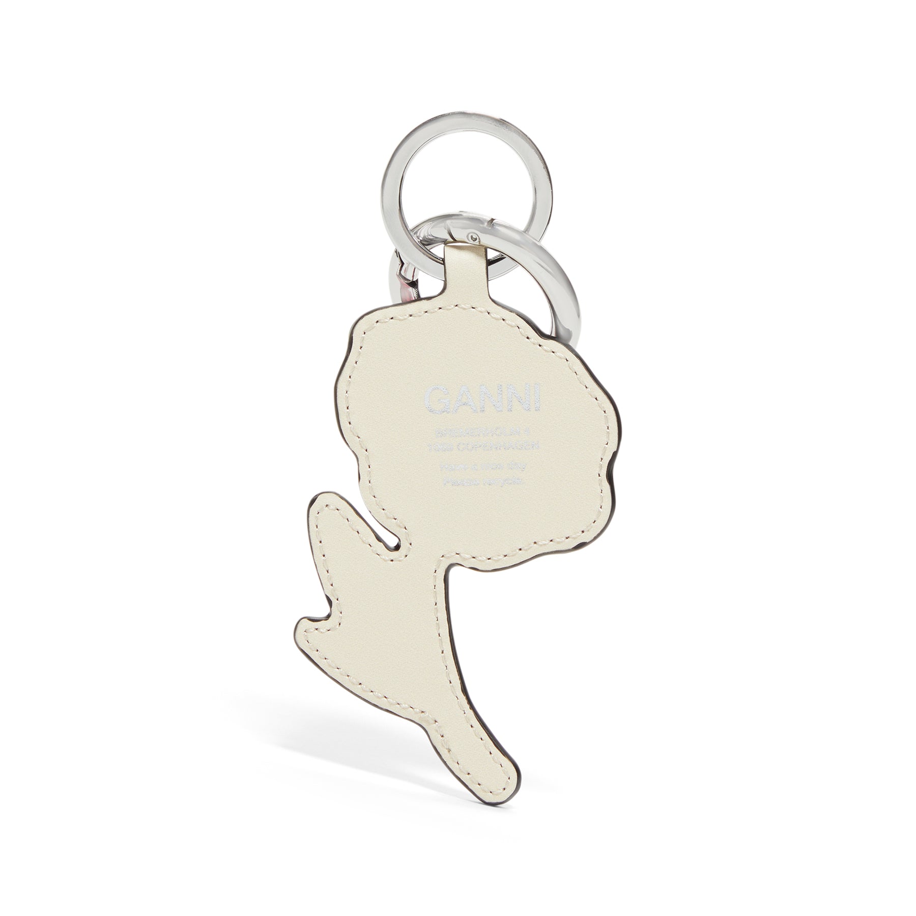 GANNI Flower Keyring (Egret)