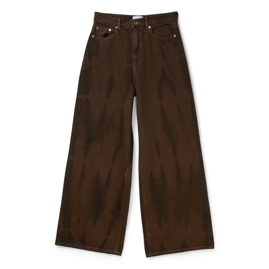 GANNI Overdyed Heavy Denim Baggy Jeans (Chicory Coffee)