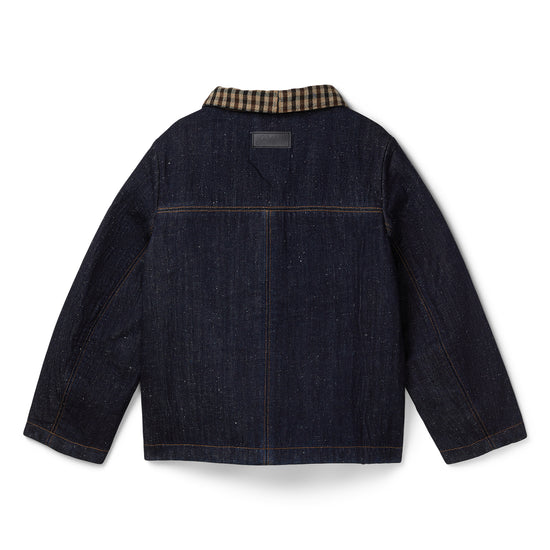 GANNI Neppy Denim Bonded Jacket (Dark Blue Stone)