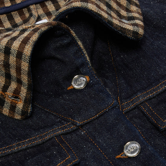 GANNI Neppy Denim Bonded Jacket (Dark Blue Stone)