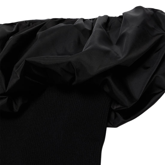 GANNI Melange Knit Top (Black)
