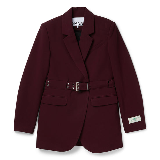 GANNI Future Twill Suiting Blazer (Port Royale)