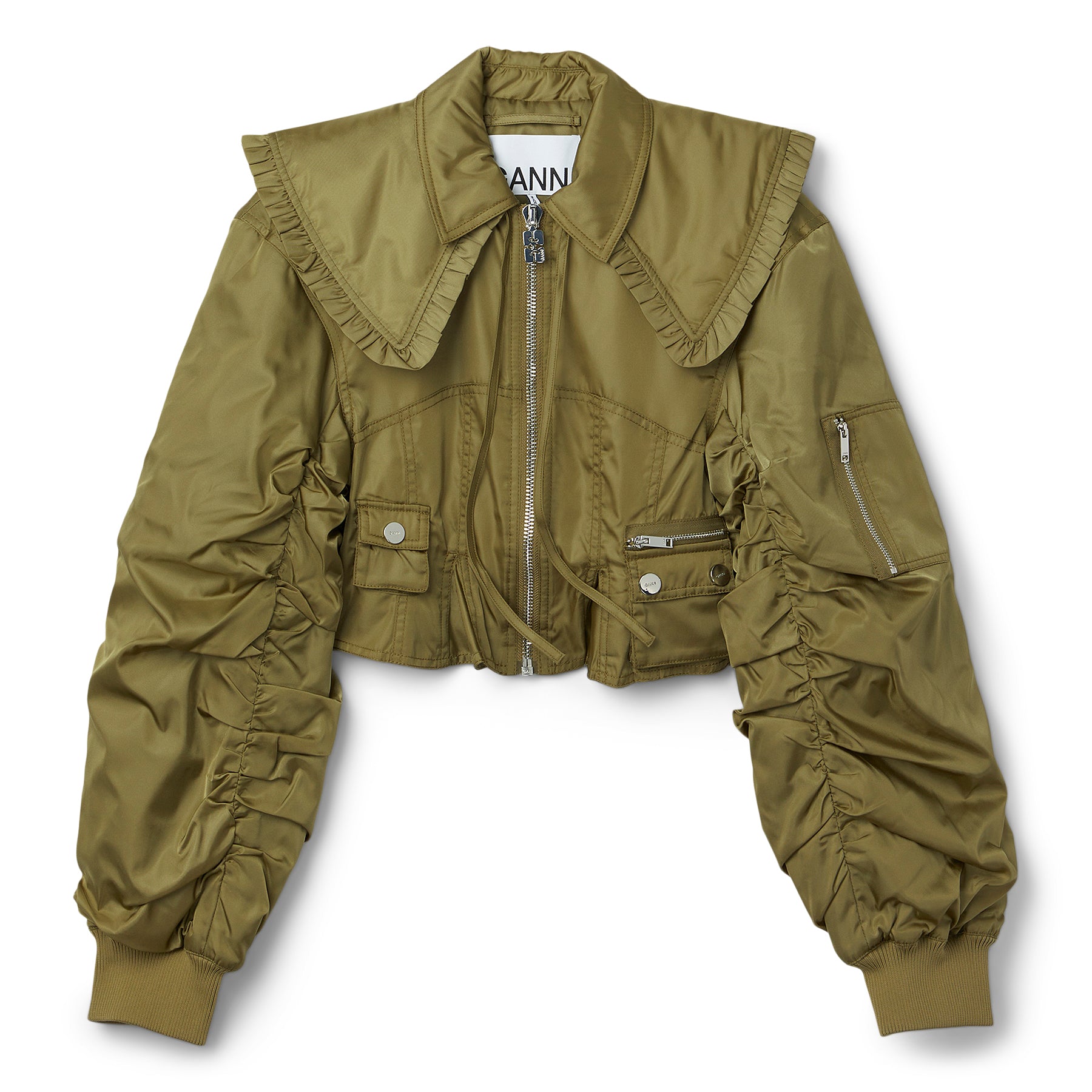 【GANNI】ヘンプ＆オーガニックコットン混キャンバス ジャケット GANNI_FW24_e.jpg