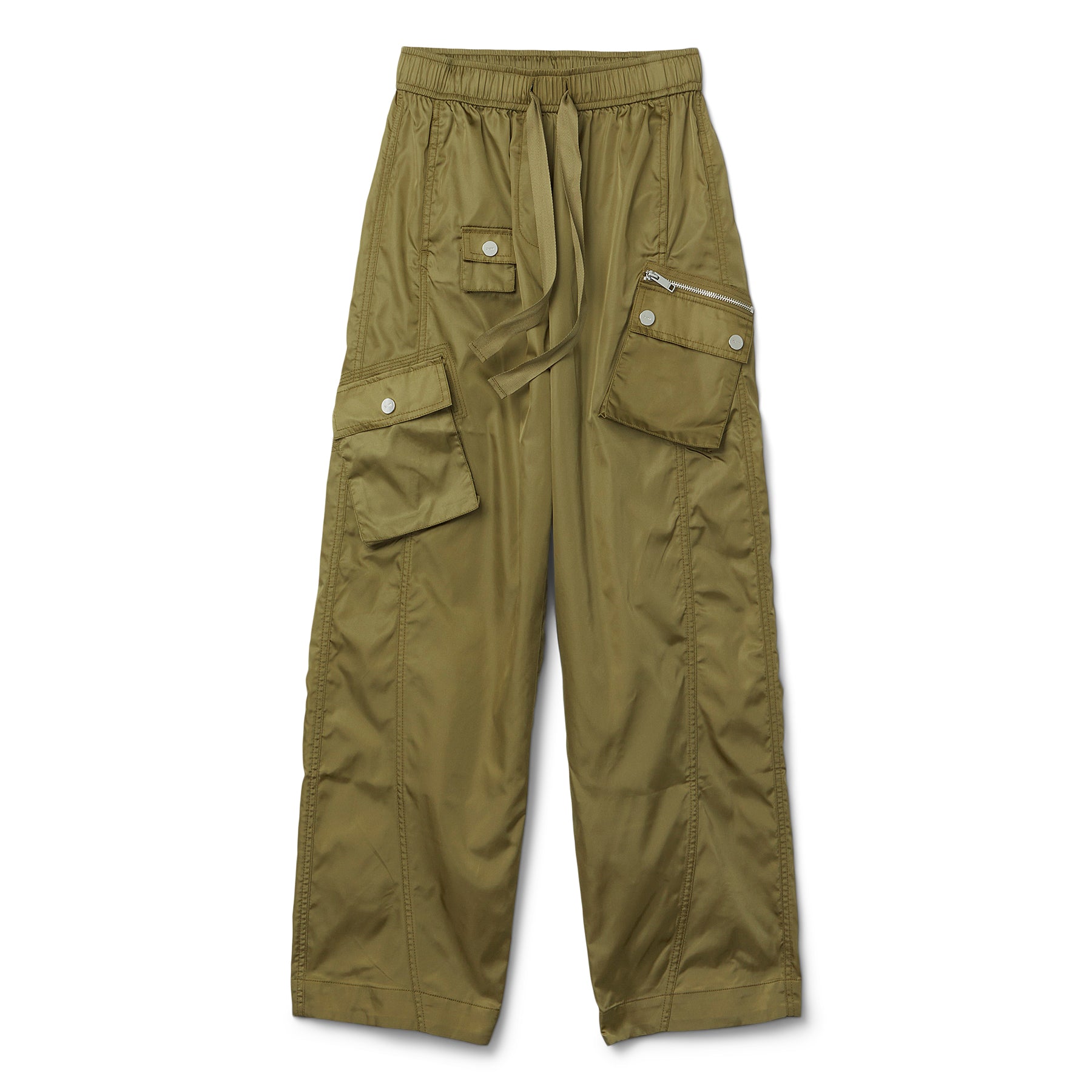 GANNI Duchesse Nylon Oversized Elasticated Pants (Boa)
