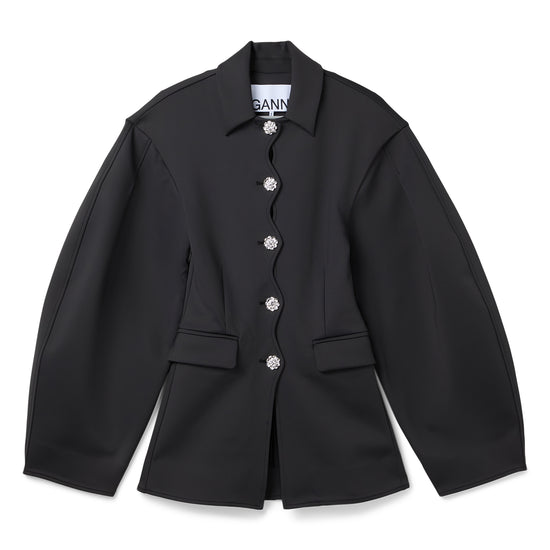 GANNI Structured Blazer (Phantom)