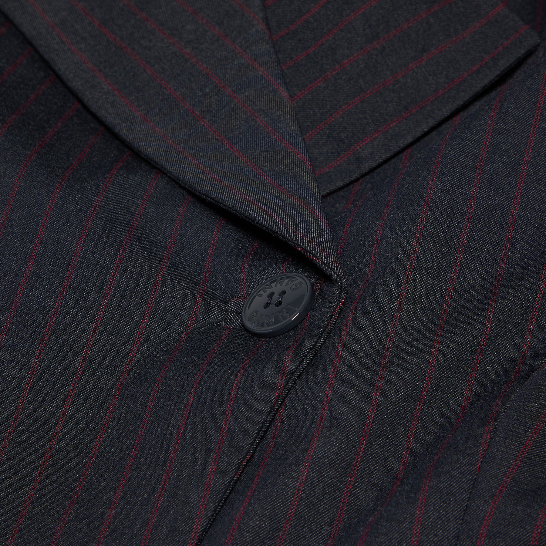 GANNI Stretch Stripe Blazer (Phantom)