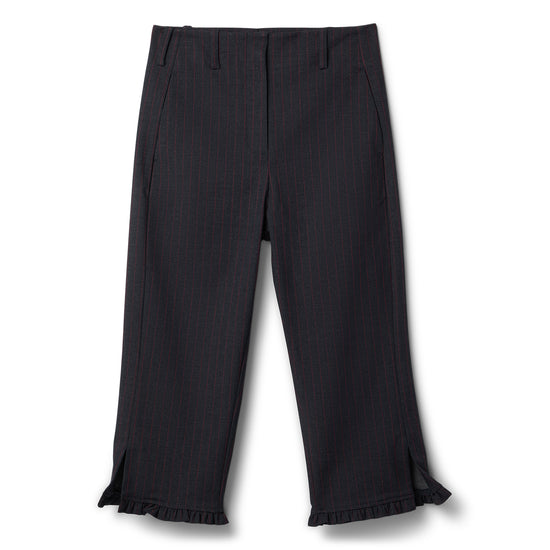 GANNI Stretch Stripe Tailoring Capri Pants (Phantom)