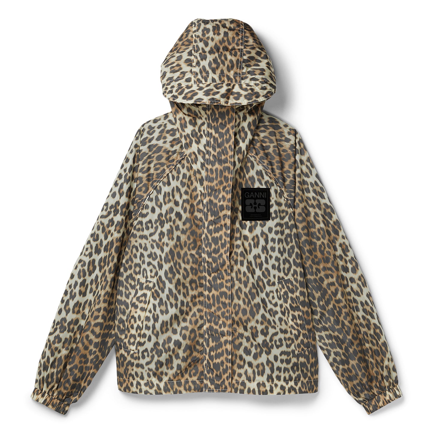 GANNI Flyweight Nylon Jacket (Almond Milk)