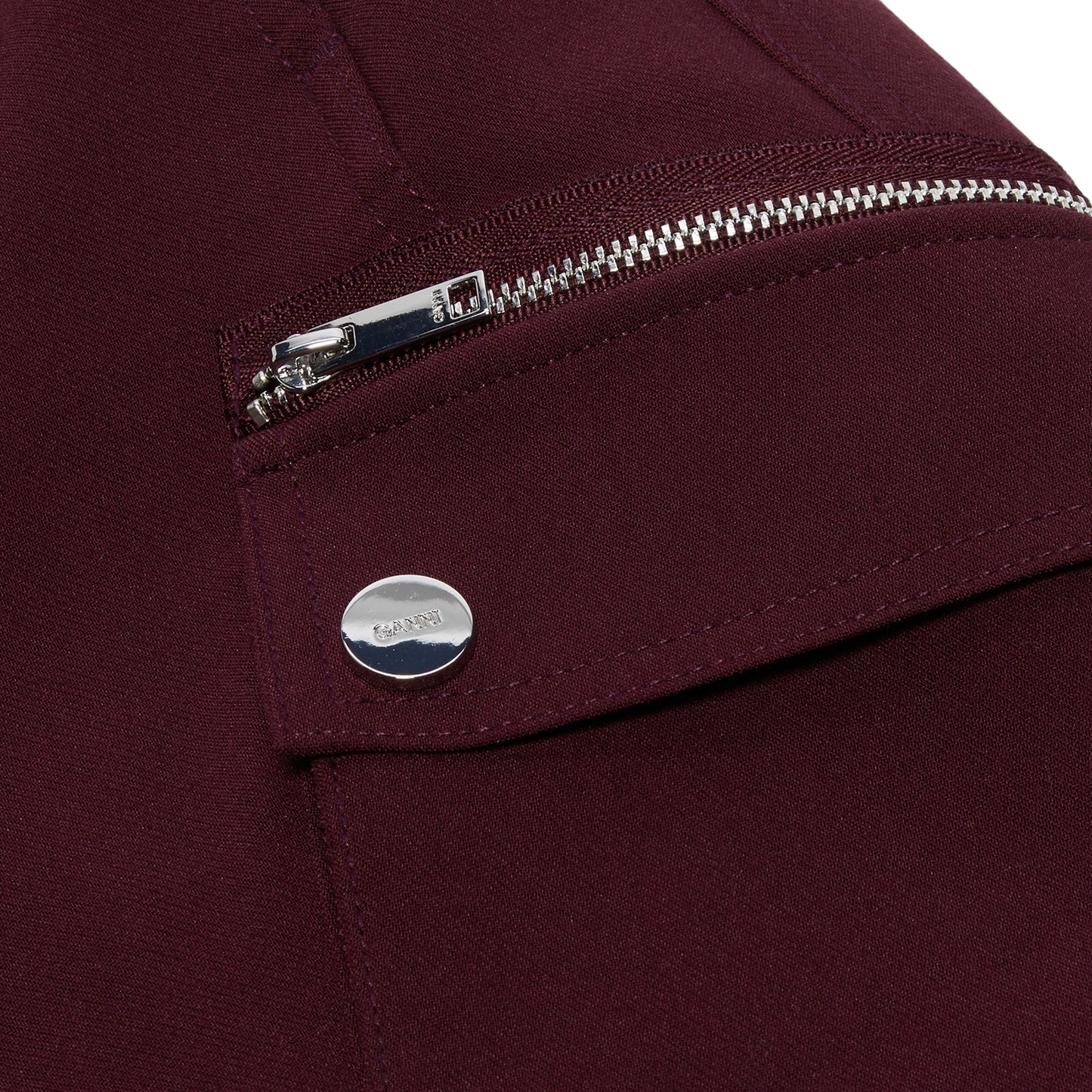 GANNI Future Twill Suiting Elasticated Pants (Port Royale)
