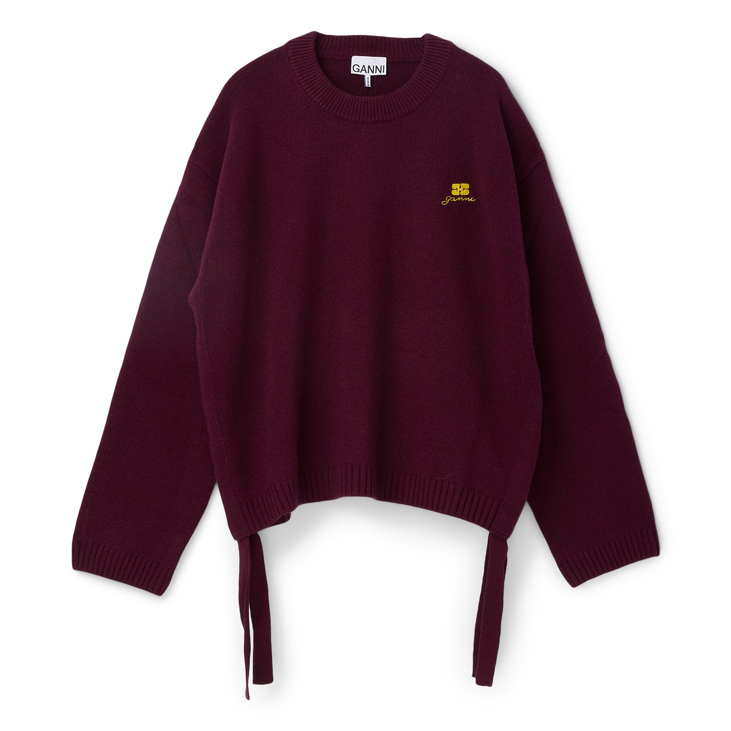 GANNI Wool Mix Sweater (Burgundy)