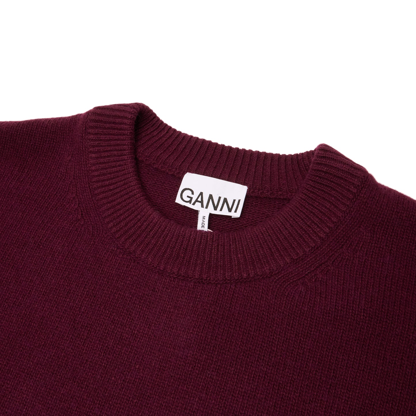 GANNI Wool Mix Sweater (Burgundy)