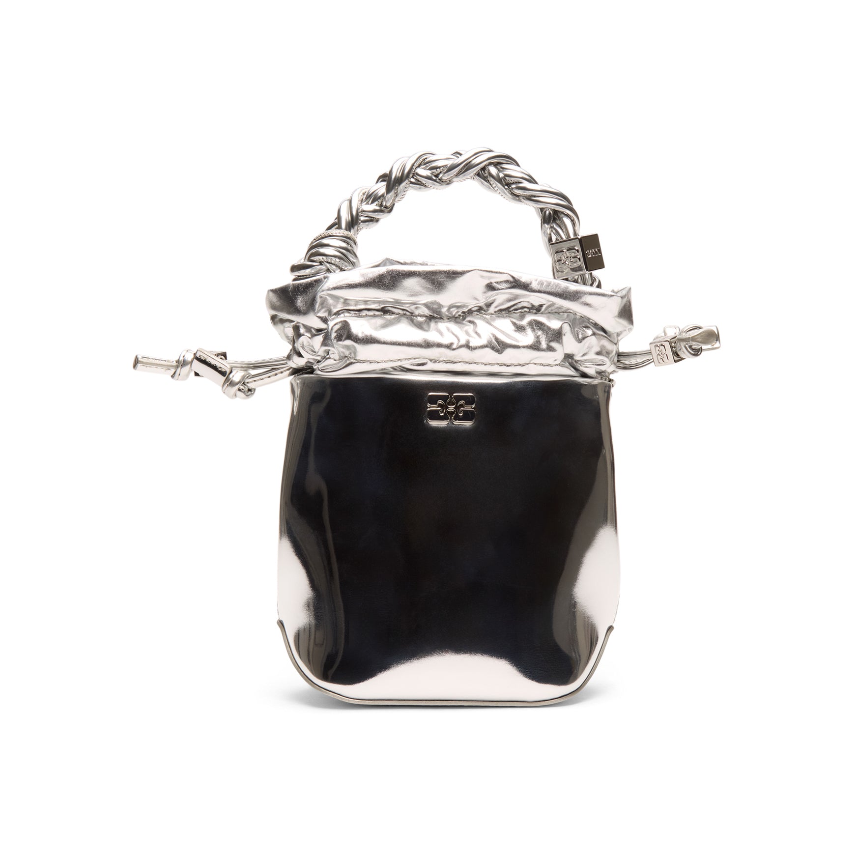 GANNI Mini Bou Bucket Bag (Silver)