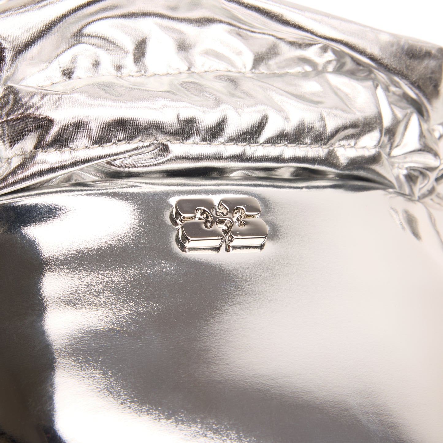 GANNI Mini Bou Bucket Bag (Silver)