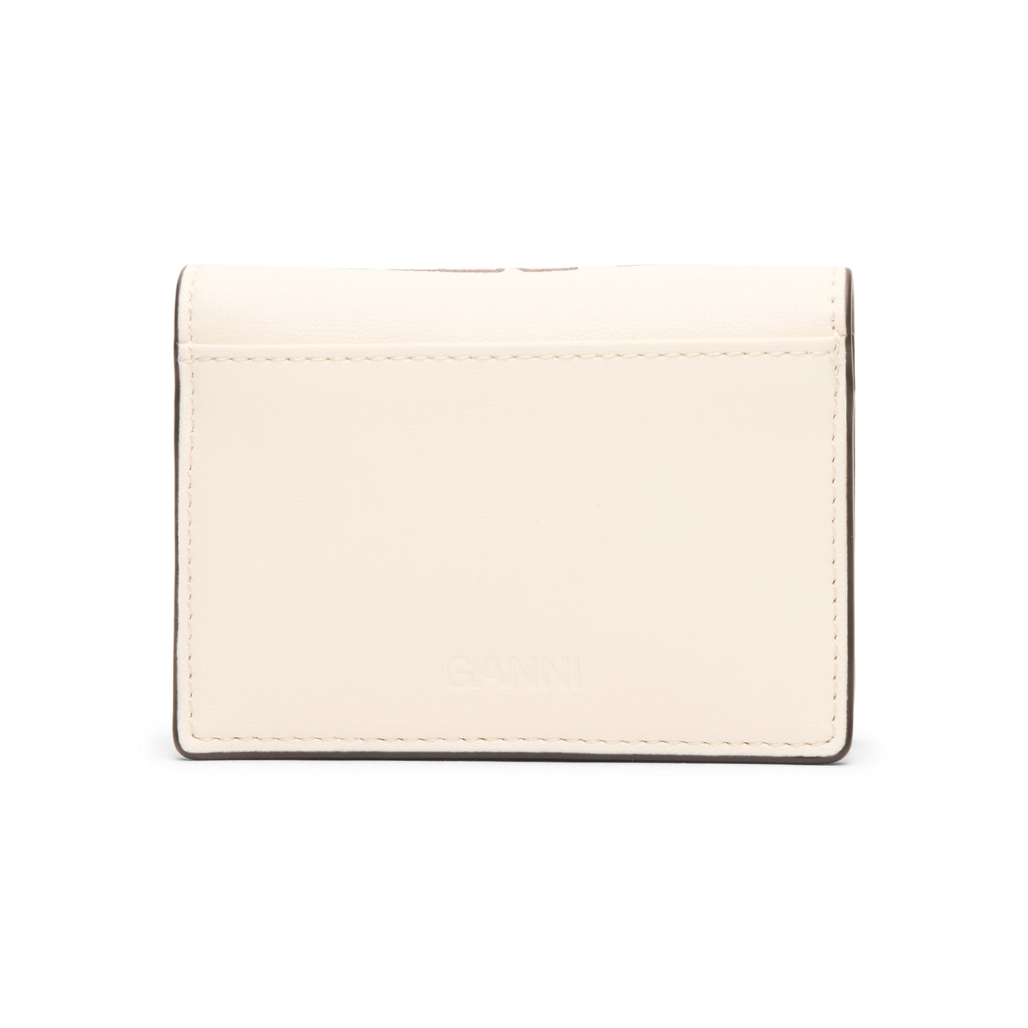 GANNI Cat Card Holder With Flap (Egret)